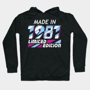 Made in 1981 All Original Parts 37 Birthday Gift Hoodie